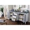James Martin Vanities Palisades 72in Double Vanity, Bright White w/ 3 CM Charcoal Soapstone Quartz Top 527-V72-BW-3CSP - alternate 2